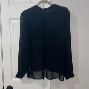 Divided HM Black sheer button up